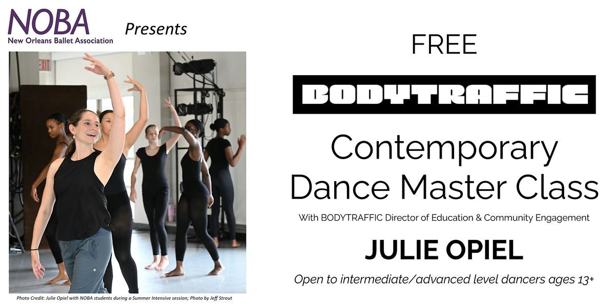 Free BODYTRAFFIC Contemporary Dance Master Class