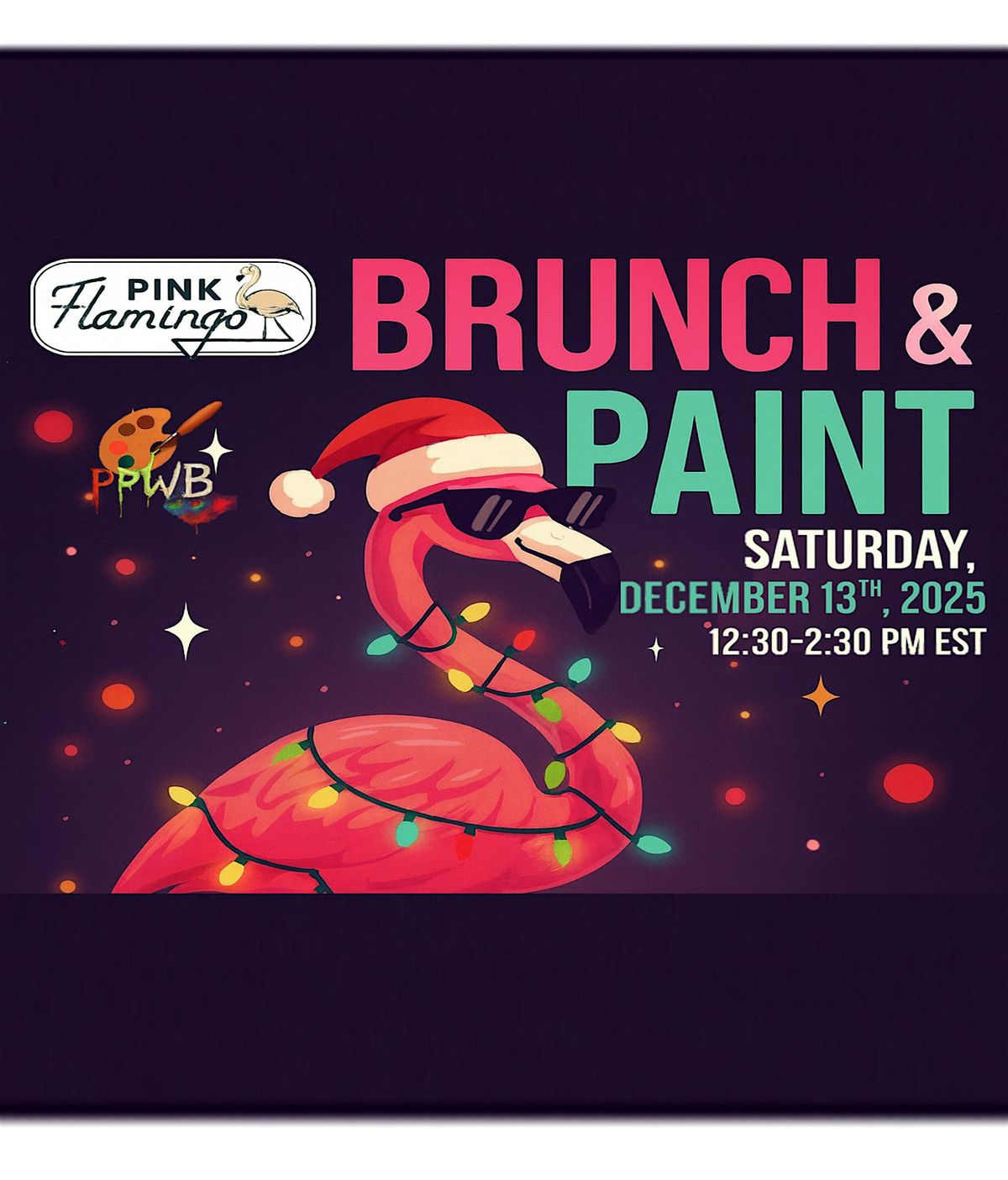 Holiday Brunch & Paint: Pink Flamingo in Remington