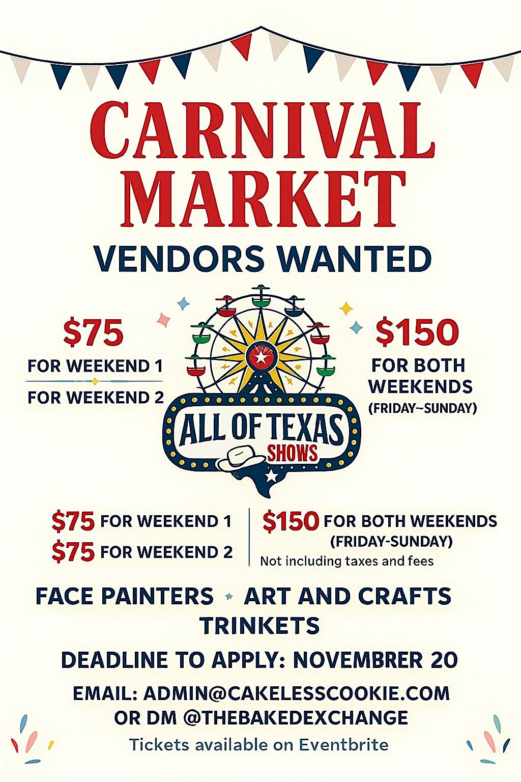 Carnival Market Vendor Sign Up