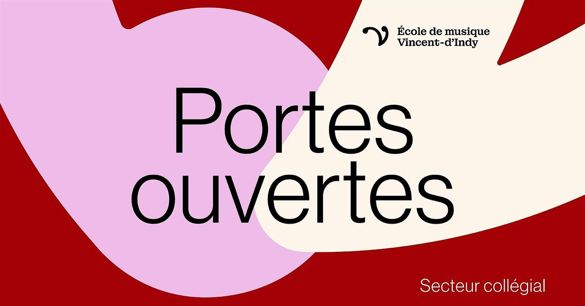 Portes ouvertes  du secteur coll\u00e9gial de l'\u00c9cole de musique Vincent-d'Indy