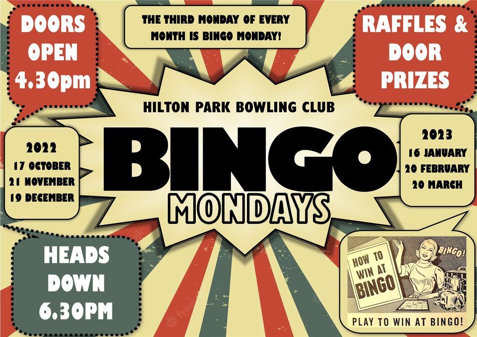 BINGO Mondays Hilton Park Bowling Club Perth WA December 19 2022 bingo-mondays-hilton-park-bowling-club-perth-wa-december-19-2022