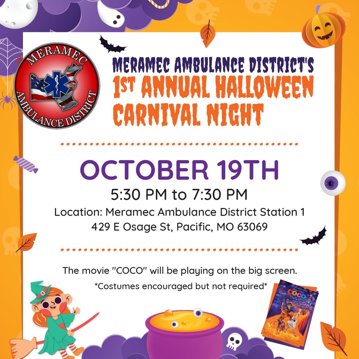 Meramec Ambulance Districts 1st Annual District Halloween Carnival