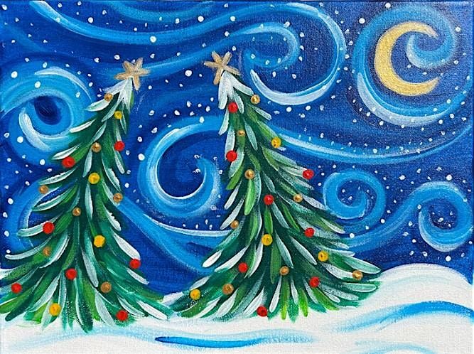 Starry Night Holiday Paint N Sip