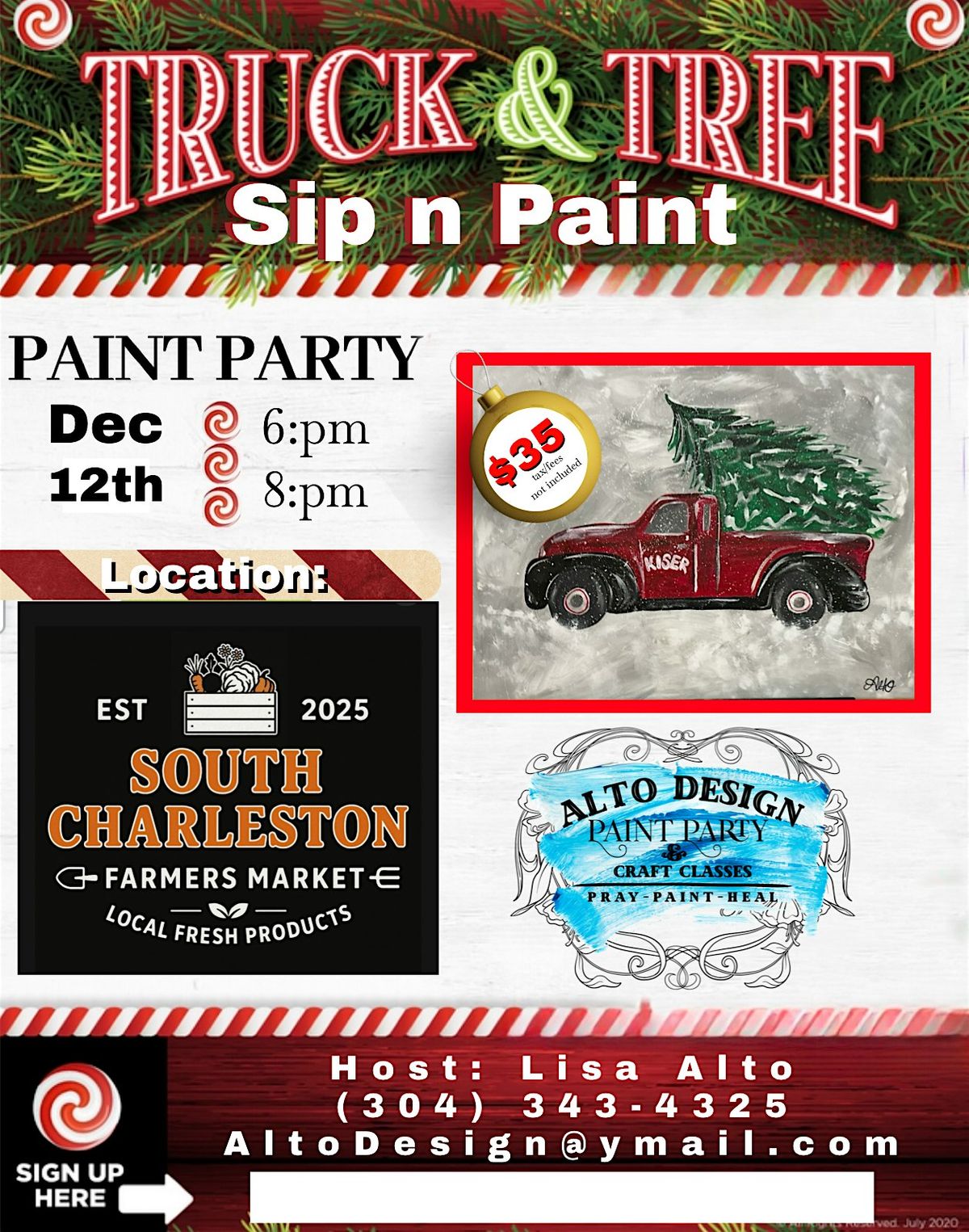 South Charleston Farmers Market (Sip n Paint) Truck n Tree