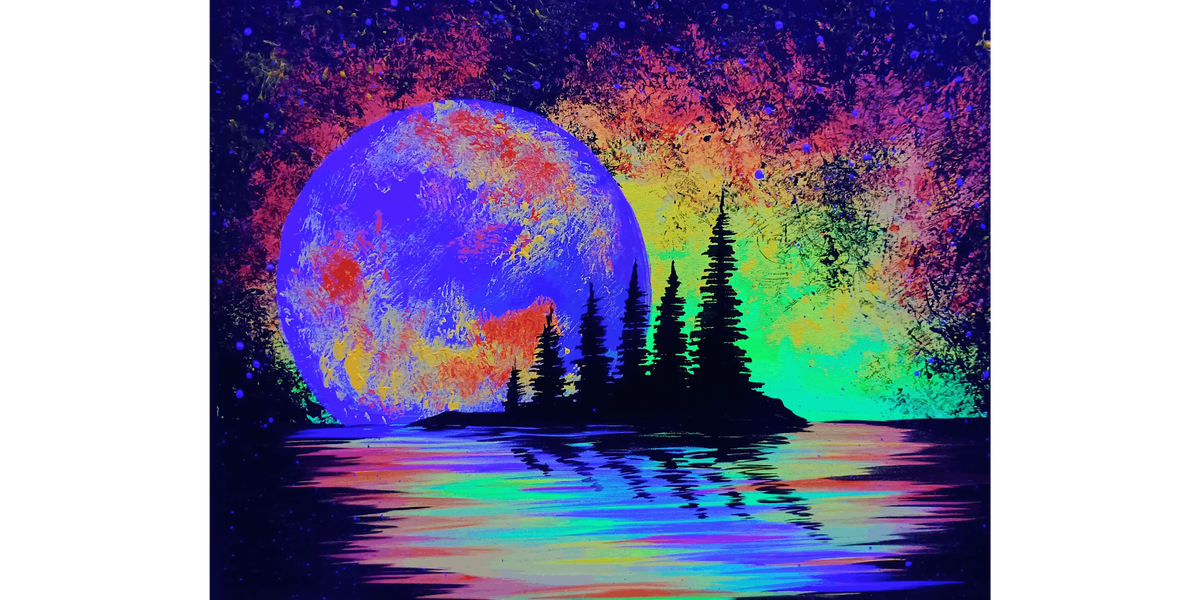 Lunar Pines - Black Light - Paint and Sip in Tyler | Classpop!\u2122