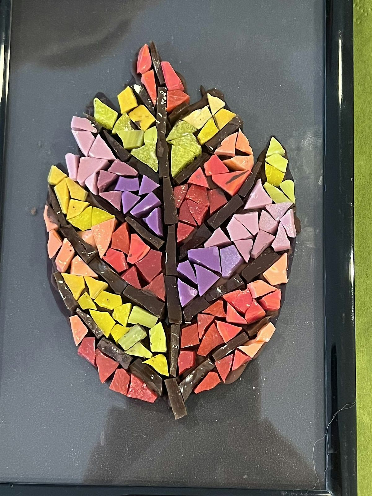 Glass Autumn Leaves mosaic workshop
