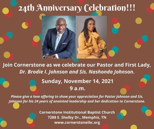 Pastor First Lady Celebration Cornerstone Institutional