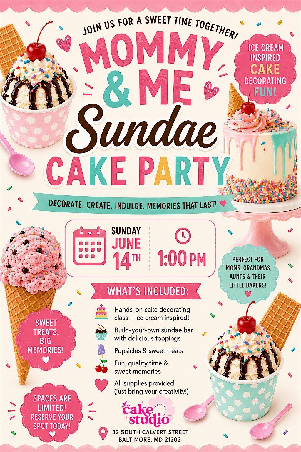 Mommy & Me Sundae Cake Party