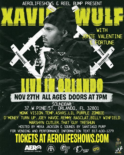Xavier Wulf Live in Orlando November 27th at Soundbar