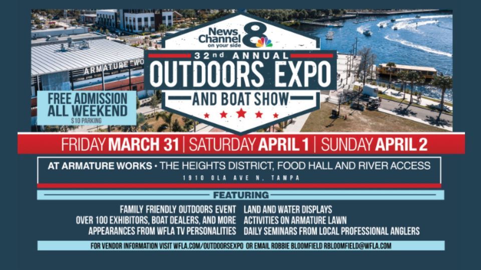 News Channel 8 Outdoors Expo and Boat Show Armature Works, Tampa, FL March 31, 2023