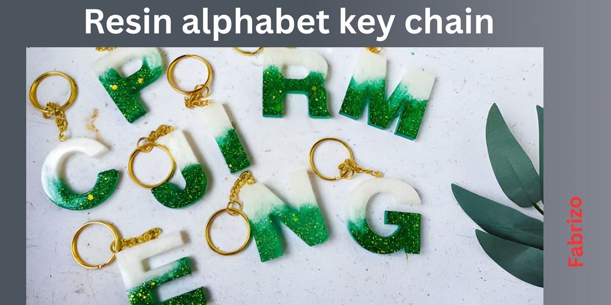 Resin alphabet key chain