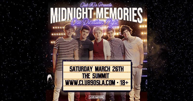 Club 90s Presents: Midnight Memories One Direction Night | Summit ...