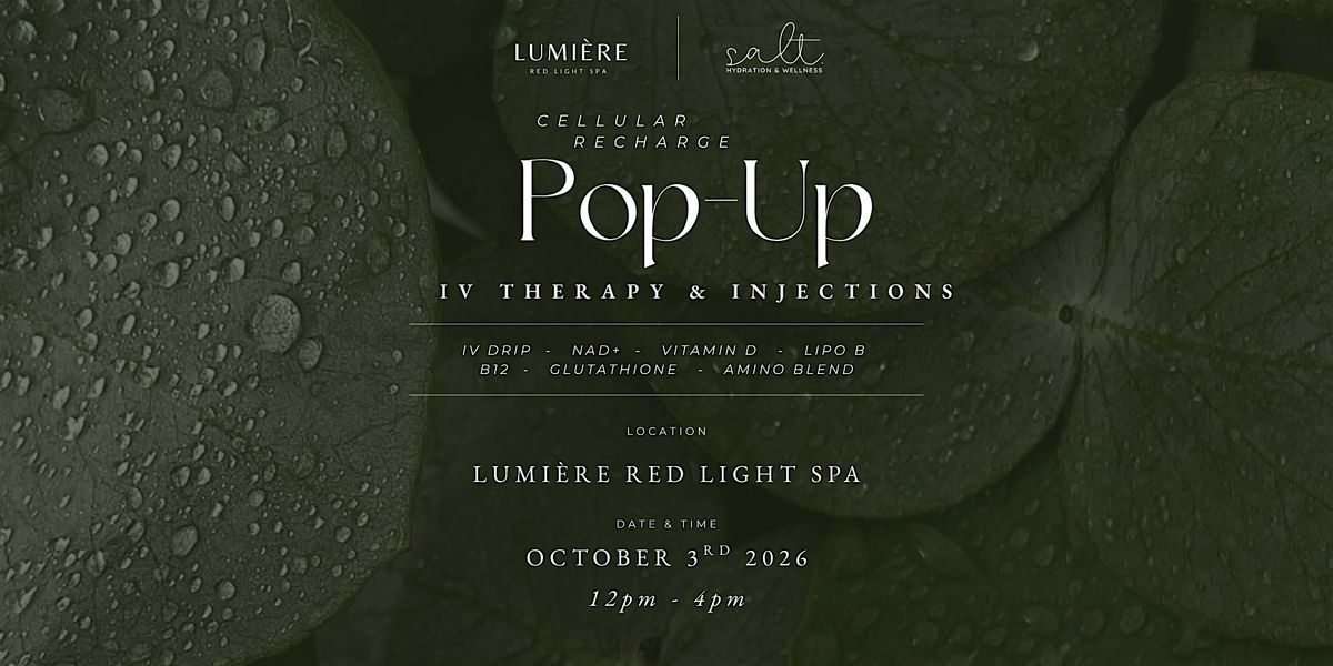 Immunity Reset Pop-Up: IV Drip Therapy & Injections at 1914 Willamette ...