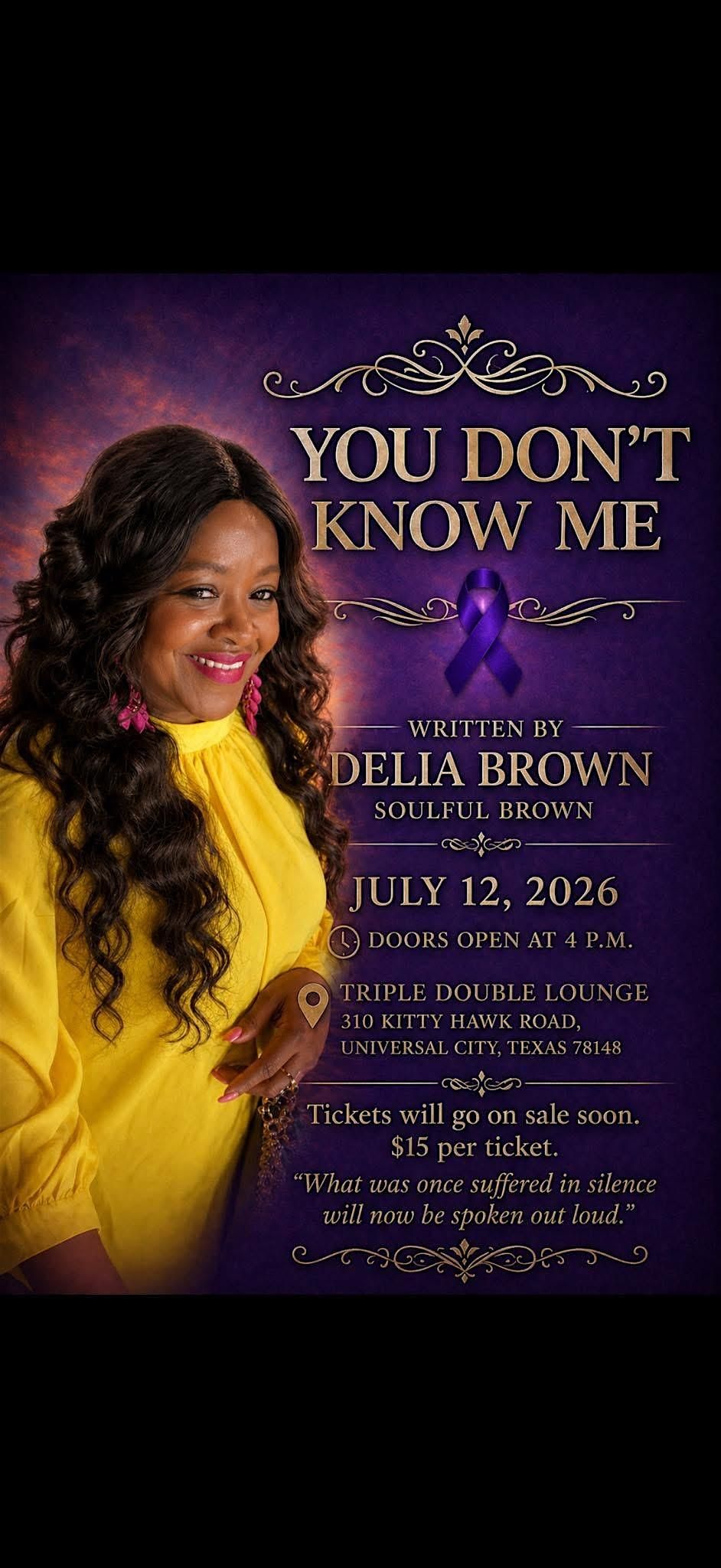 You Don't Know Me Written by Delia Brown