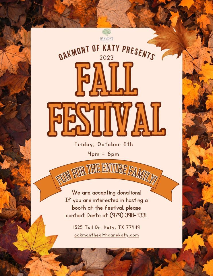 Fall festival Oakmont of Katy October 6, 2023