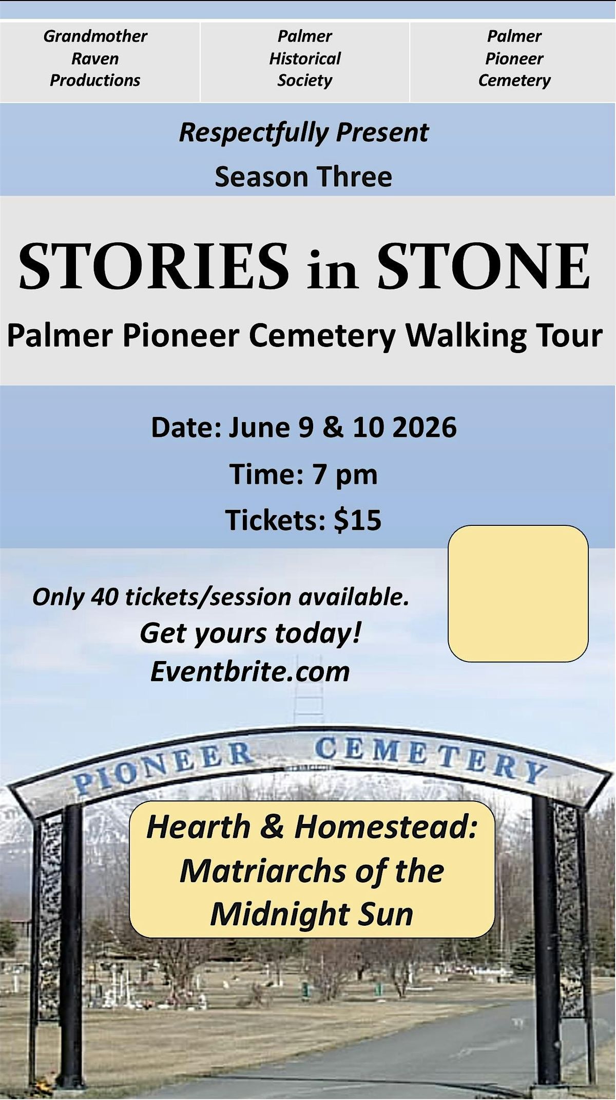 Stories in Stone: Palmer Pioneer Cemetery Tour