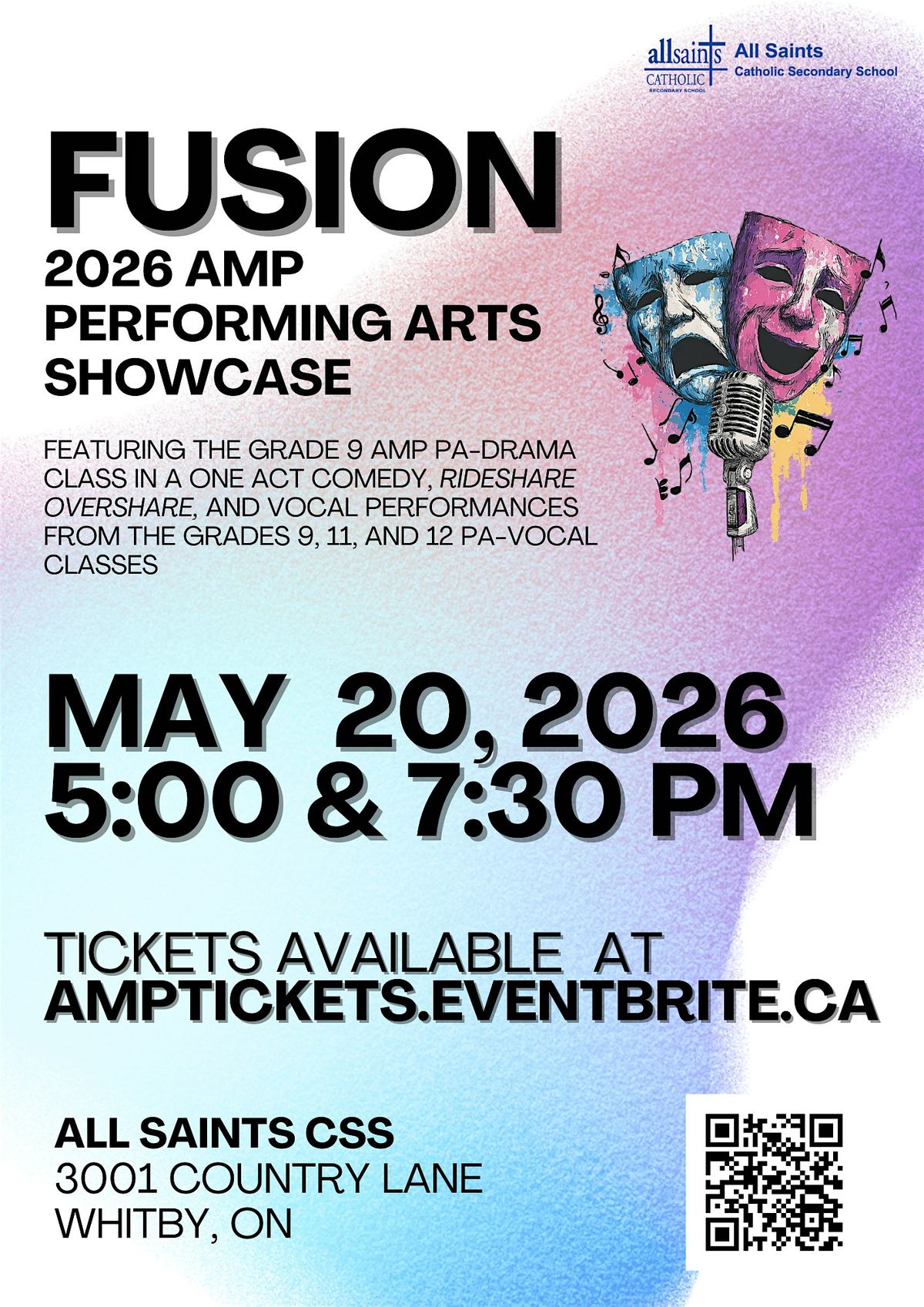 Fusion - The Performing Arts (Drama and Vocal) Showcase - 5:00 PM Show