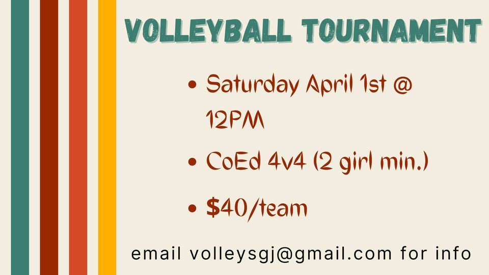 CoEd 4v4 Volleyball Tournament