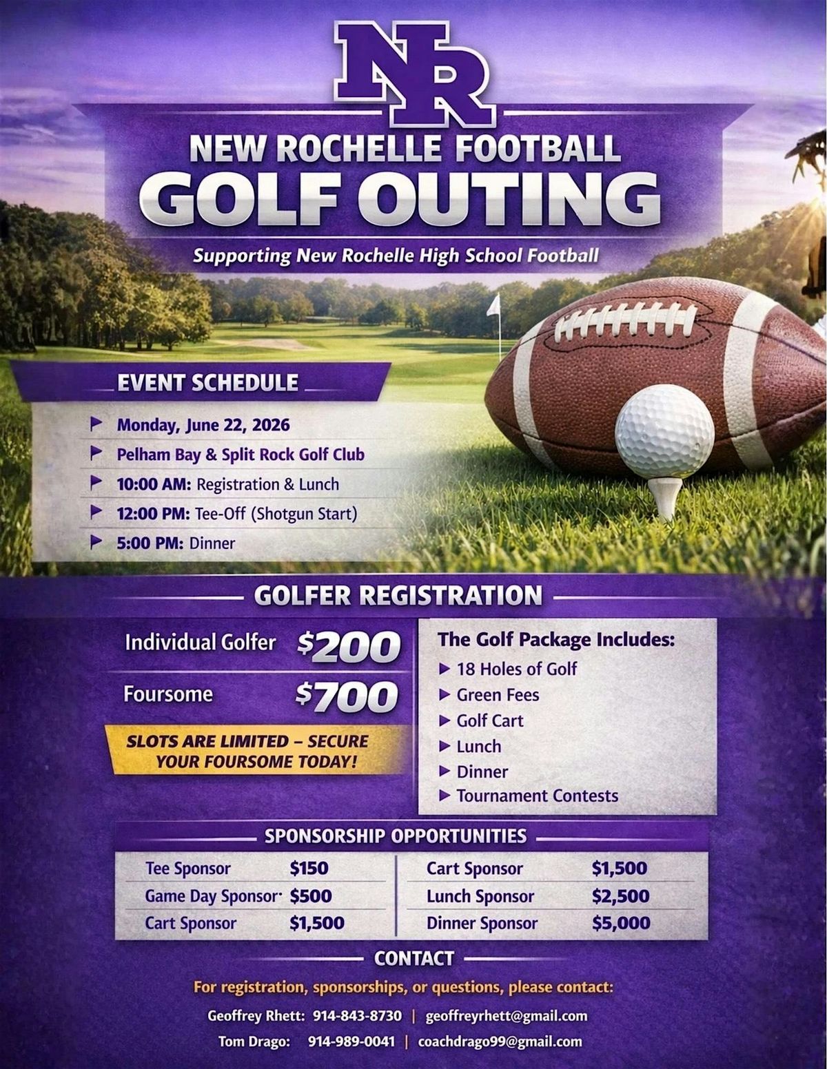 New Rochelle Football Golf Outing