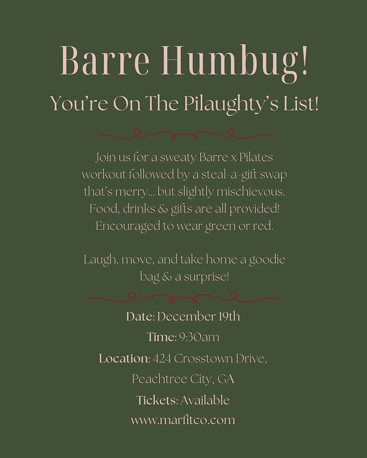 Barre Humbug!
