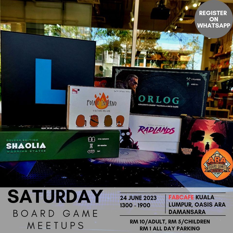 Weekly Board Game Meetup 24 June 2023 FabCafe Kuala Lumpur, Damansara