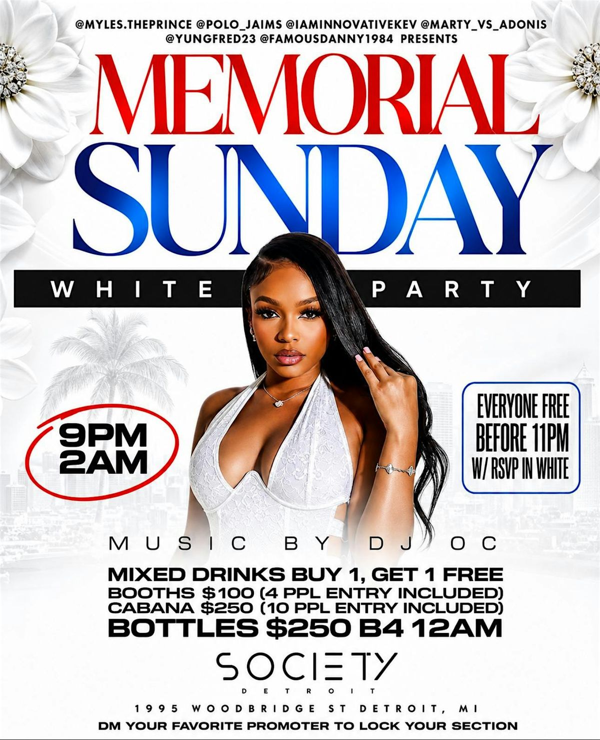 Memorial Day Sunday @ Society (Indoor\/Outdoor) Everyone Free Till 11PM