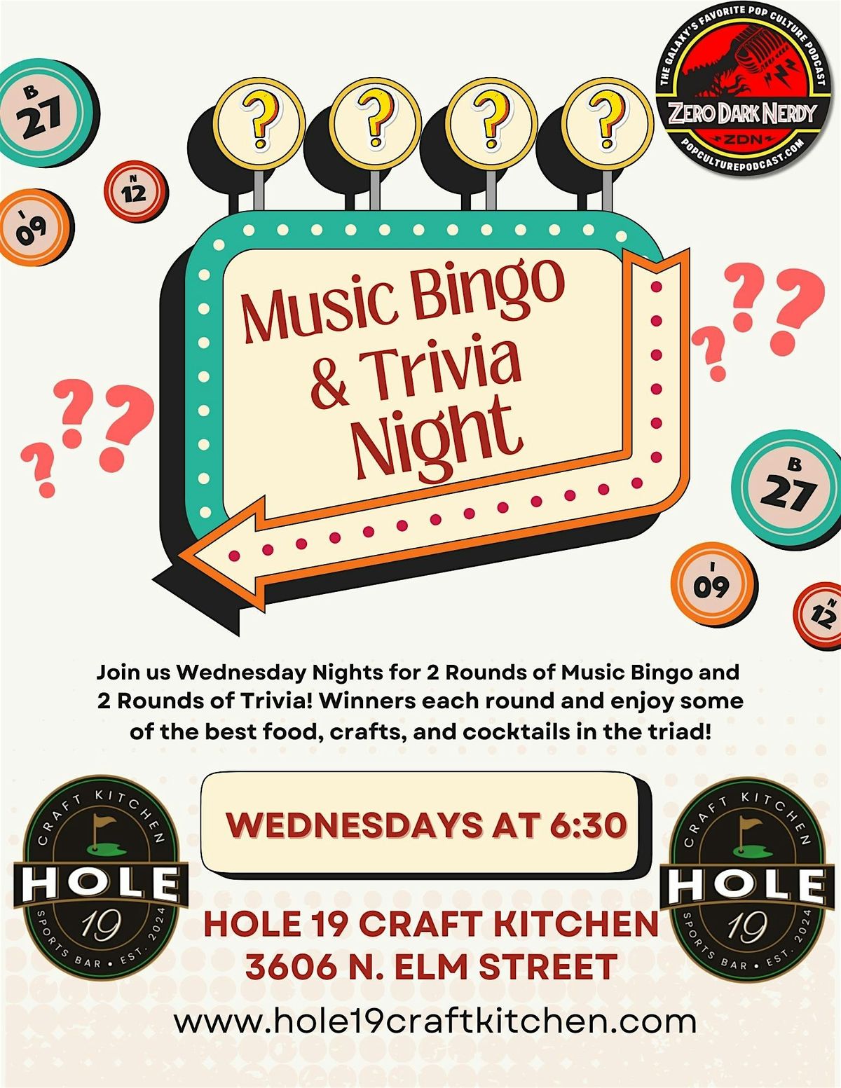Music Bingo and Trivia Night at Hole 19