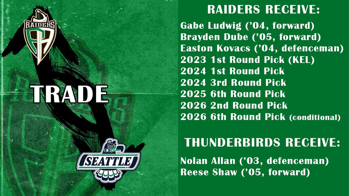 Prince Albert Raiders at Seattle Thunderbirds at ShoWare Center