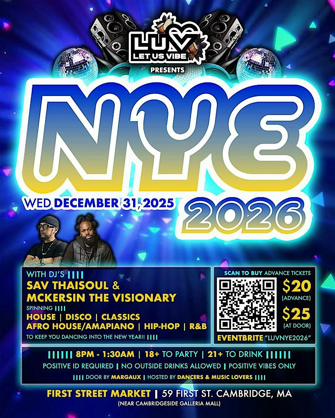 LUV (Let Us Vibe) NYE 2026 Dance Party