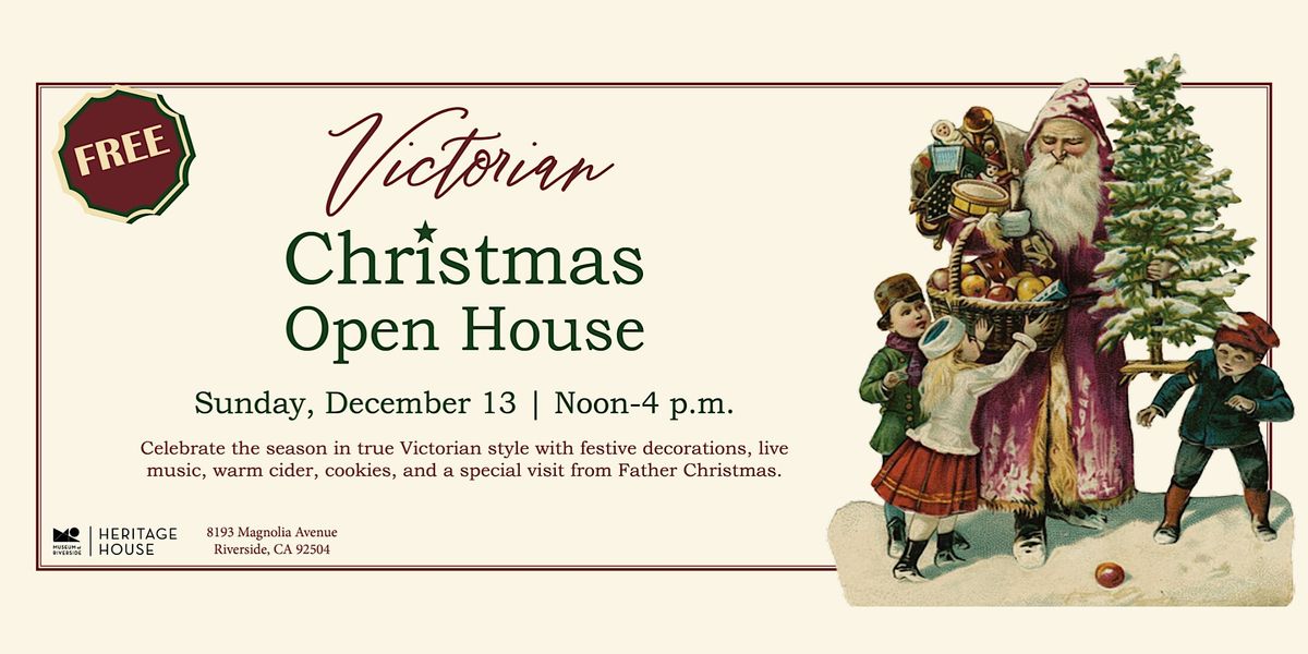 Christmas Open House at Riverside Heritage House on 13th December, 2026