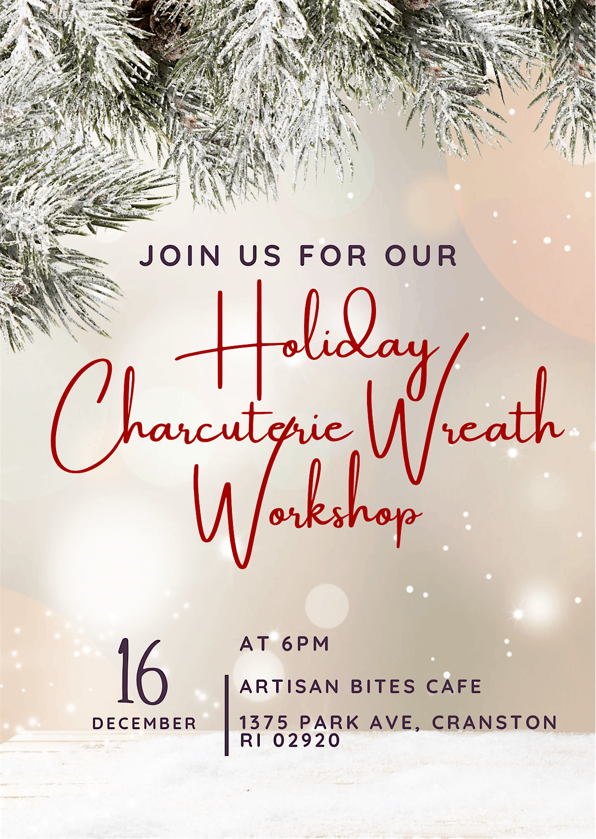 Holiday Charcuterie Wreath Workshop