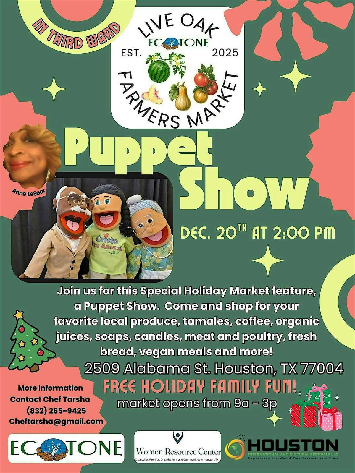 Live Oak Farmers Market - Holiday Puppet Show