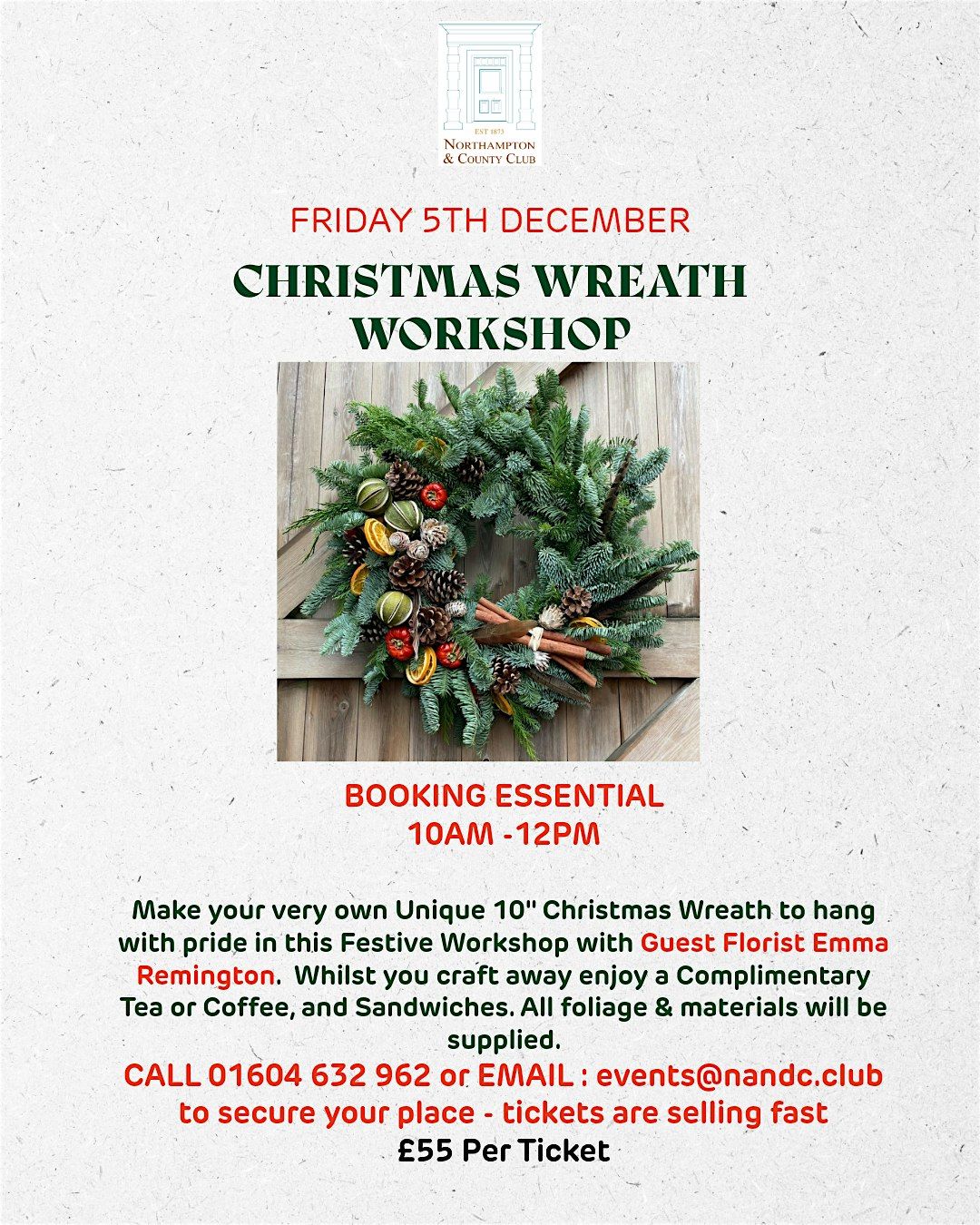 Wreath Workshop with Guest Florist Emma Remington