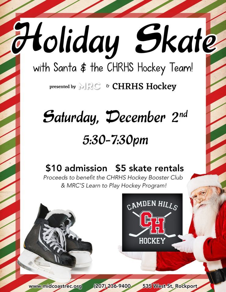 Holiday Skate with Santa and CHRHS Hockey Players | Mid-Coast ...