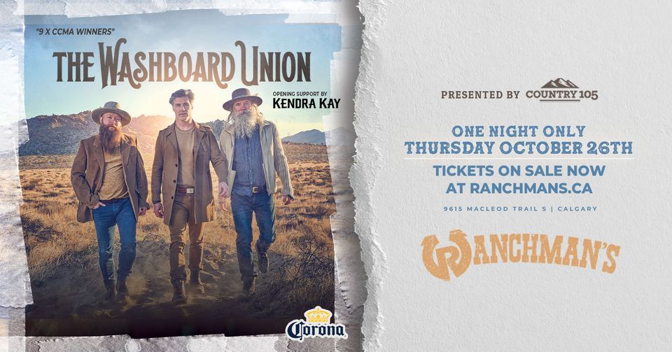 THE WASHBOARD UNION LIVE AT RANCHMANS! Ranchmans Calgary October 26, 2023