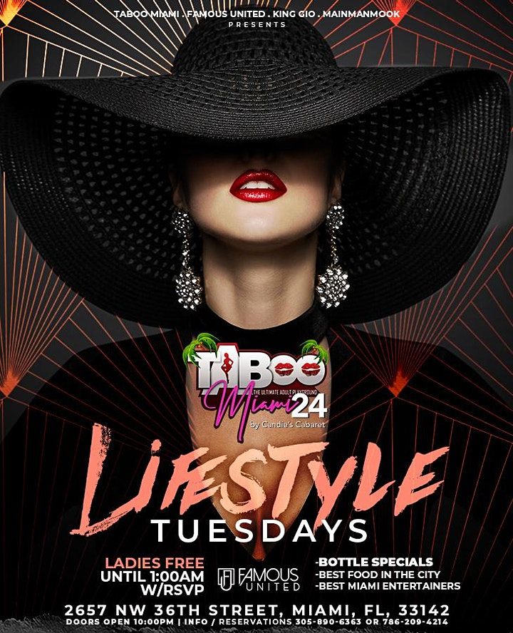 Lifestyle Tuesdays Taboo Miami Taboo Miami June 14 To June 15 