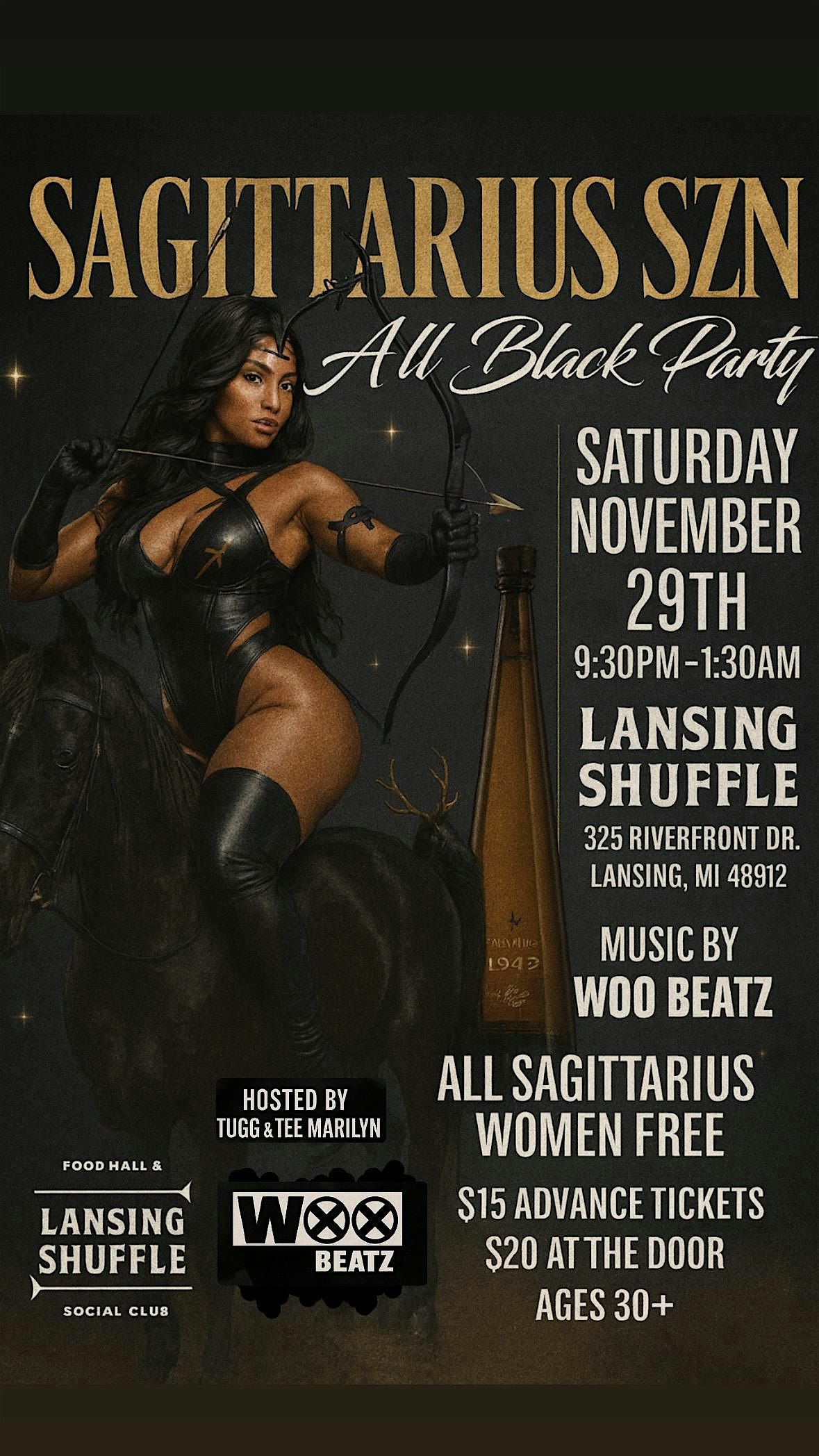 Sagittarius Szn All Black Party