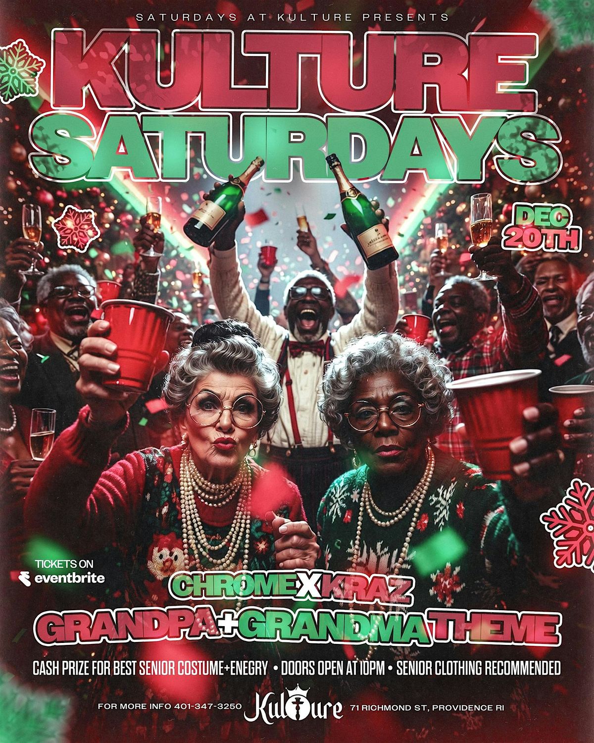 GRANDMA & GRANDPA THEME at Kulture DEC 20TH
