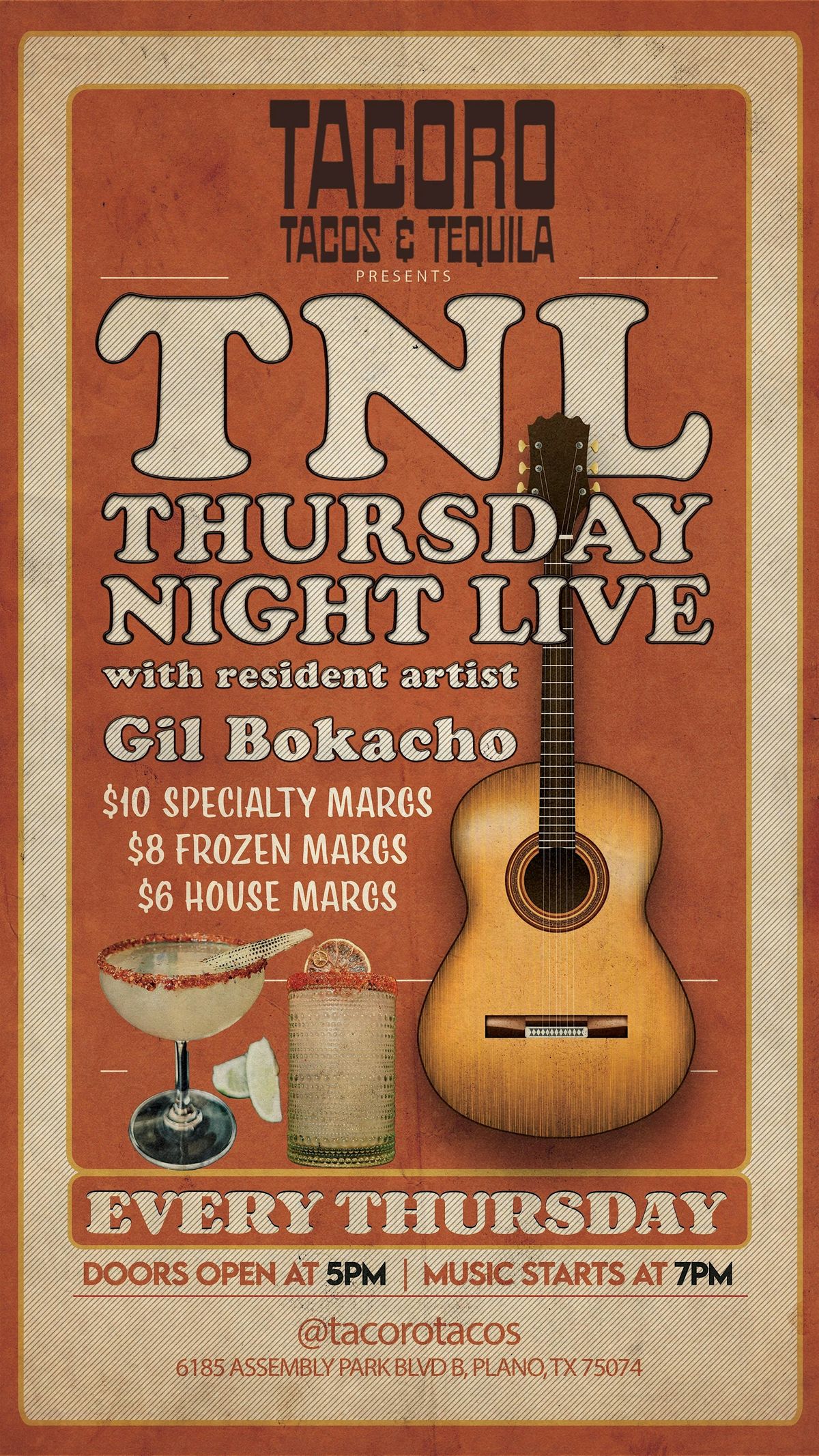 Tacoro Tacos & Tequila Presents TNL Thursday Night Live