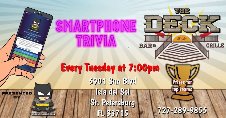 Smartphone Trivia at The Deck Bar & Grill The Deck Bar