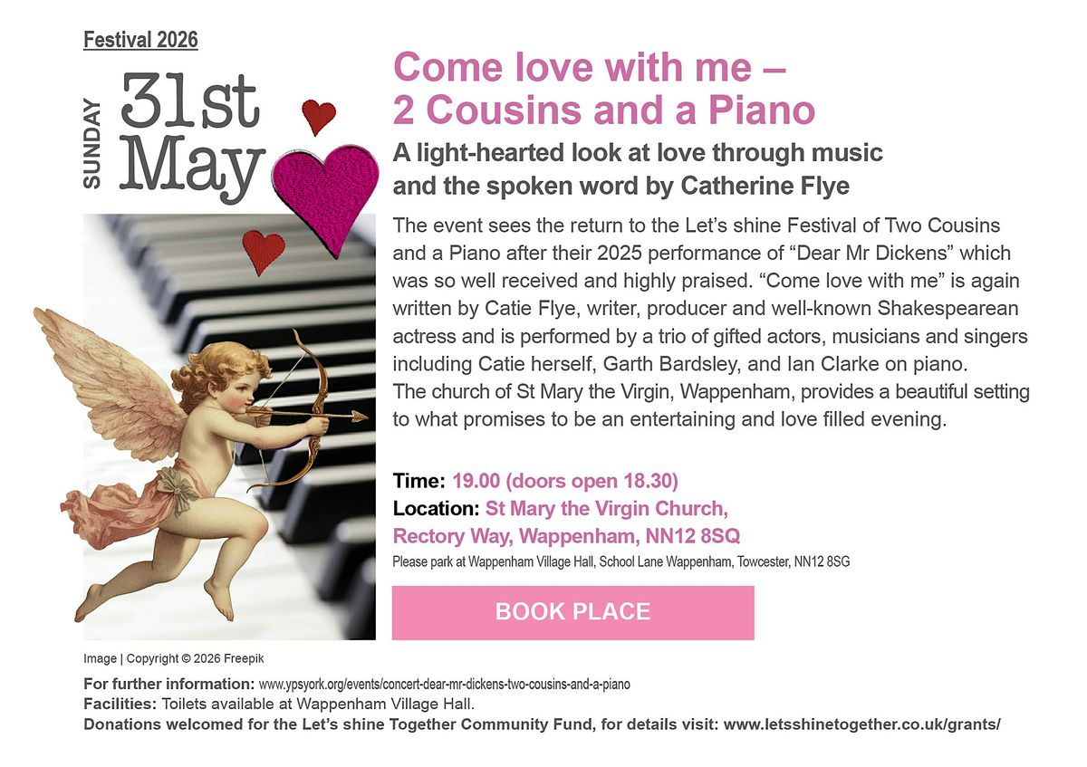Come love with me - 2 Cousins and a Piano