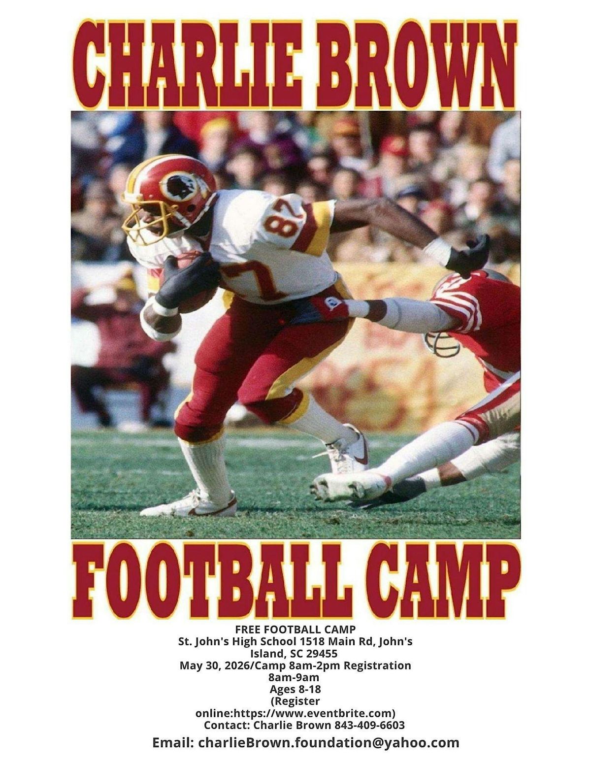 Charlie Brown Free Annual Football Camp
