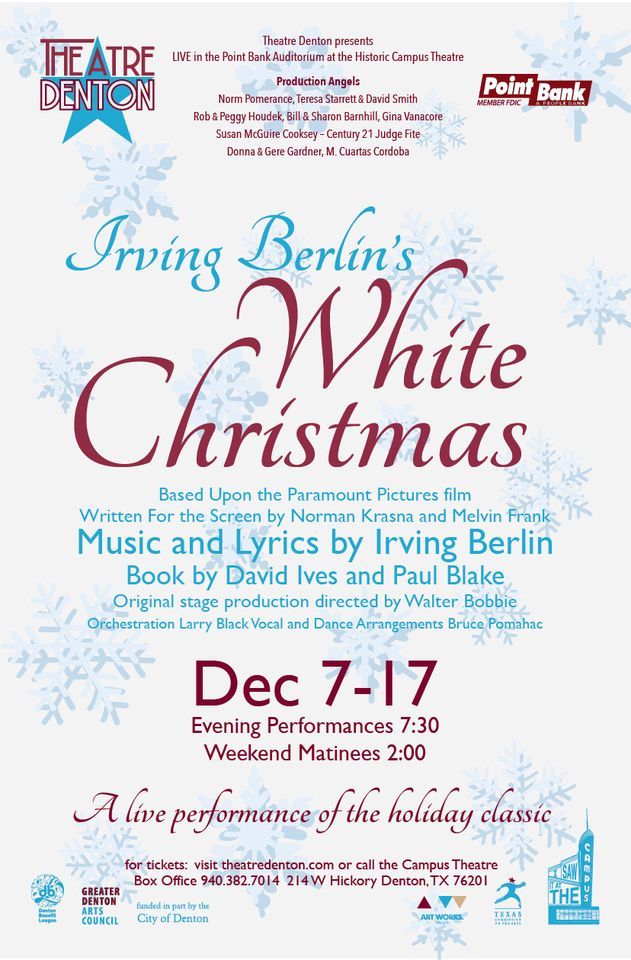 Irving Berlins White Christmas Theatre Denton December 7, 2023