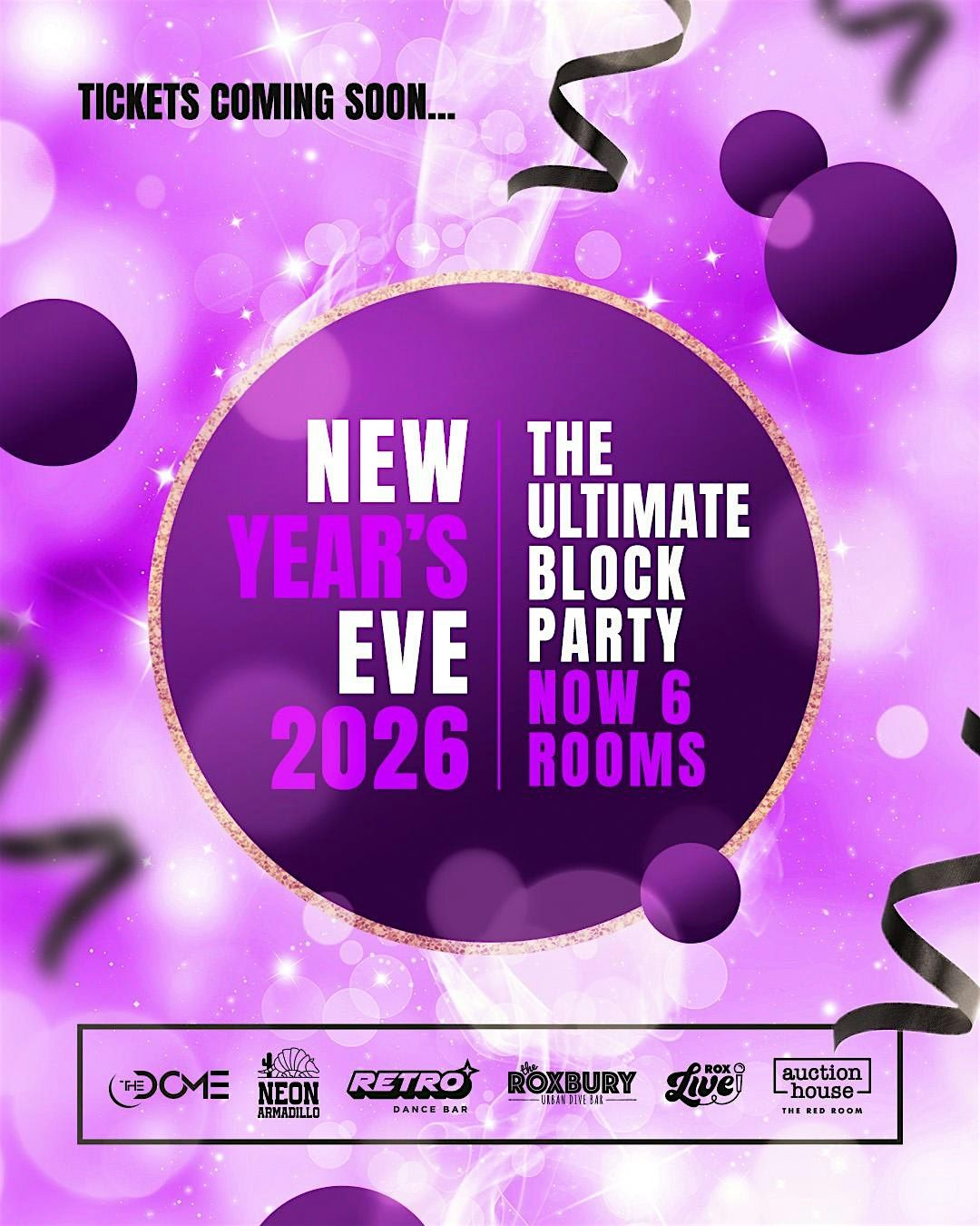 New Years Eve 2026 - The Ultimate Block Party (6 Venues, 1 Ticket)