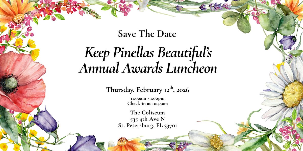 2026 Keep Pinellas Beautiful Awards & Recognition Luncheon