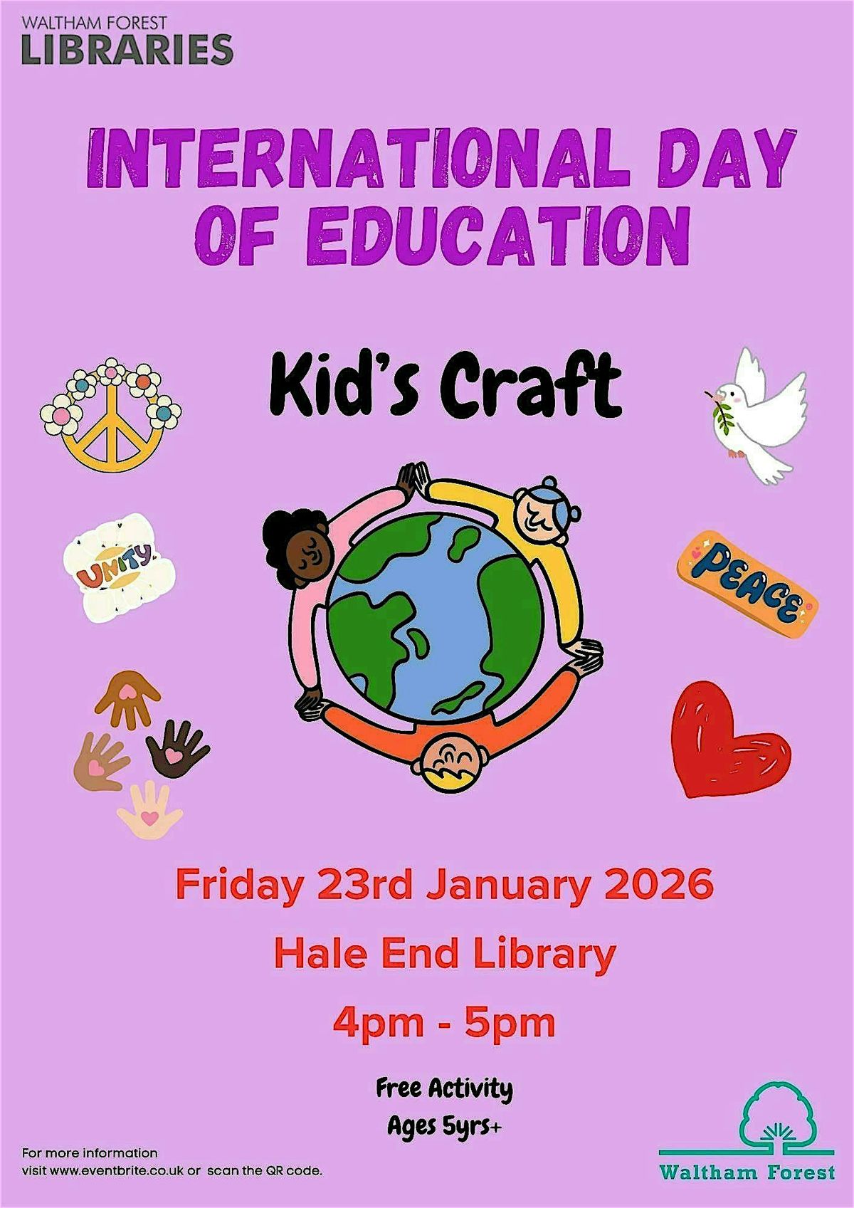 Chingford Library International Day of Education Kids Craft @ North Chingford Library at ...