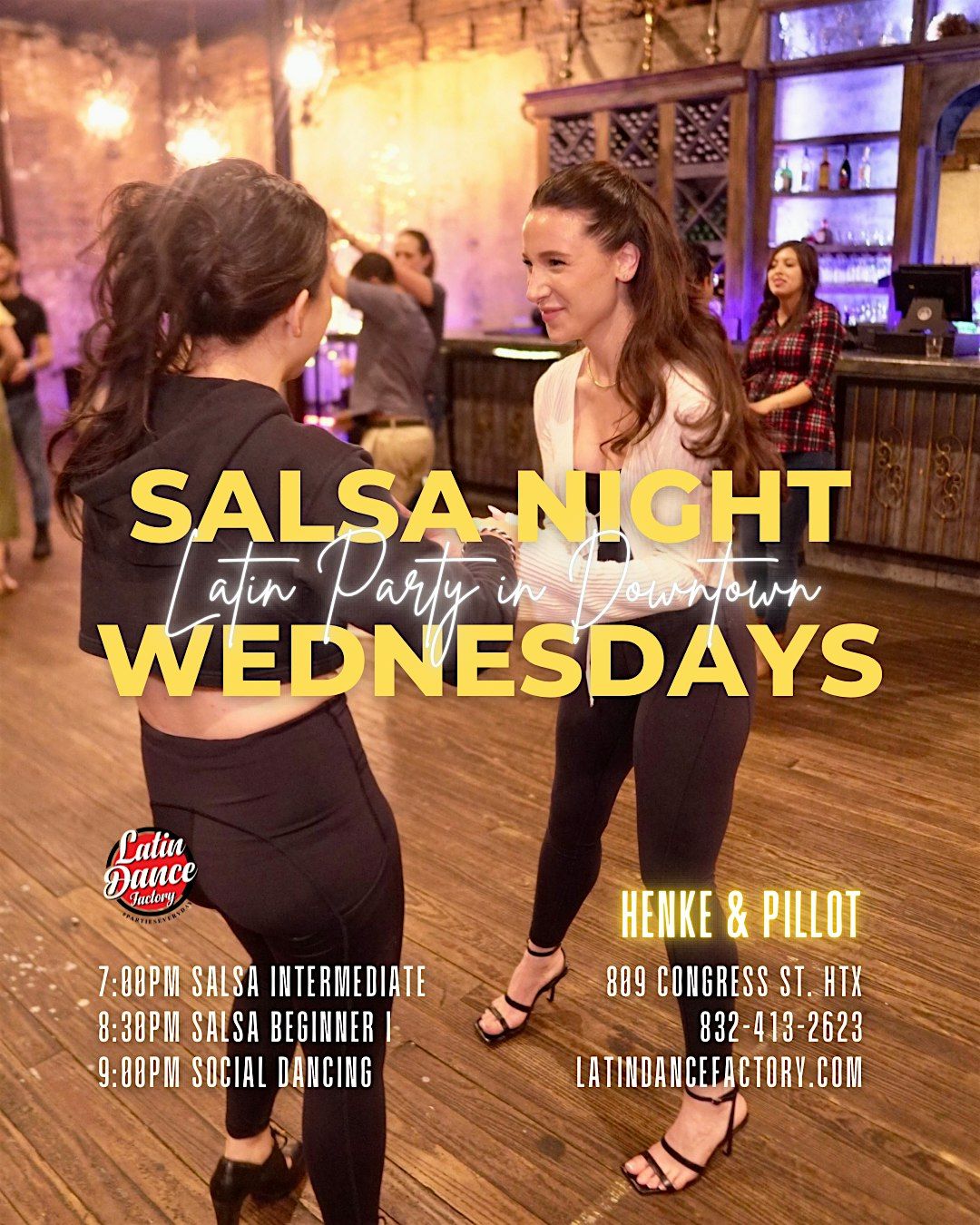 Salsa Lessons for Beginners. Wednesday at 8:30p in Houston 05\/27