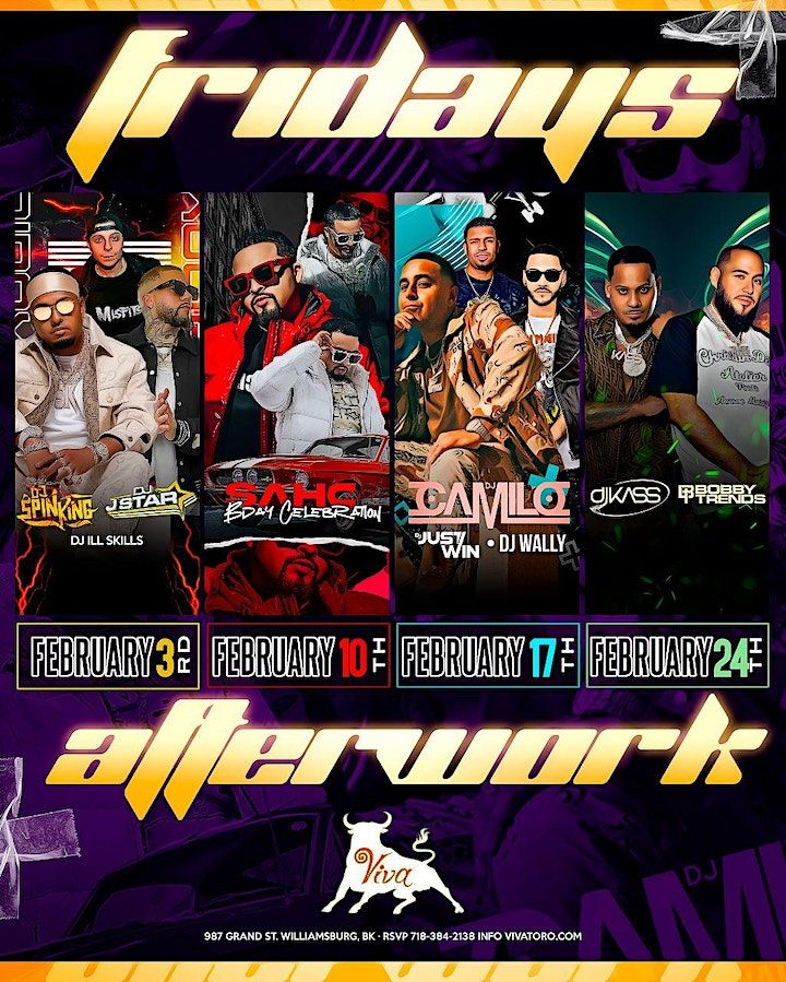 FRIDAYS [[ AFTERWORK FRIDAYS ]] AT 