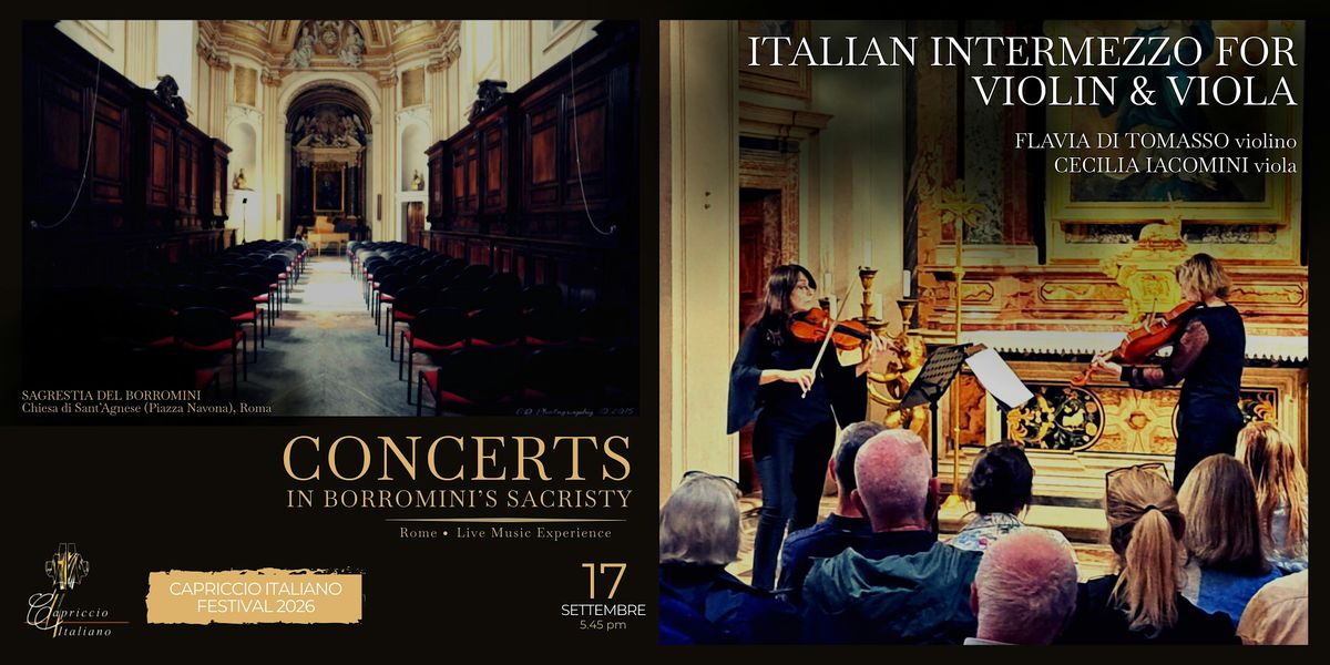 Violin & Viola in Borromini\u2019s Sacristy \u2013 Exclusive Event | Rome