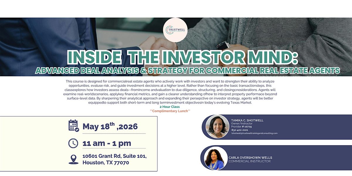 Inside the Investor Mind: Advance Deal Analysis & Strategy for Commercial
